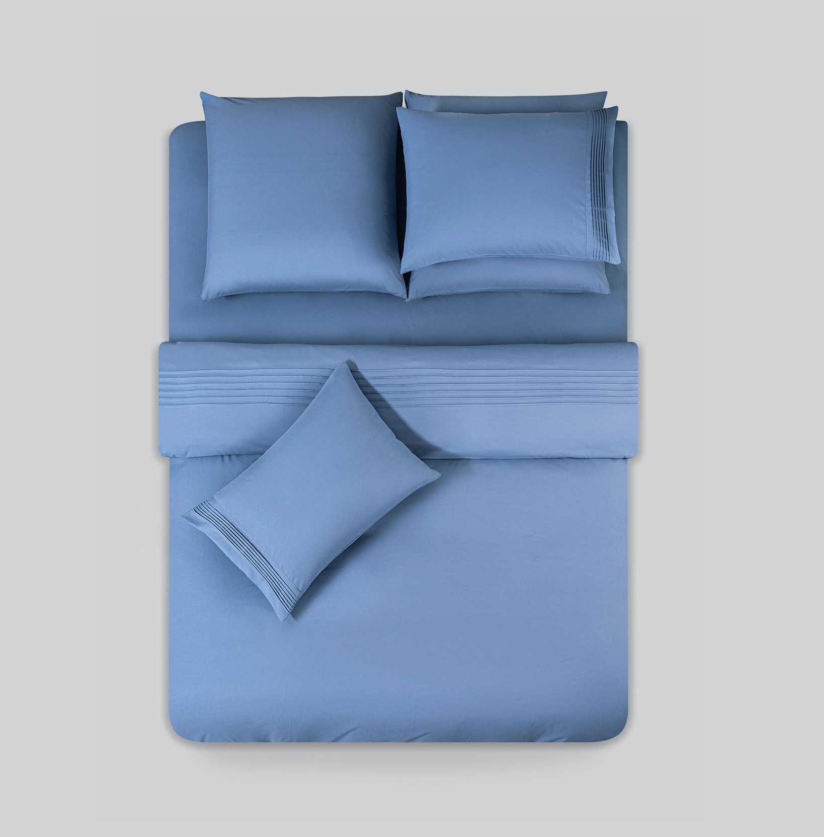 Комплект постельного белья Sleepix Миоко синий Полуторный, размер Полуторный - фото 3