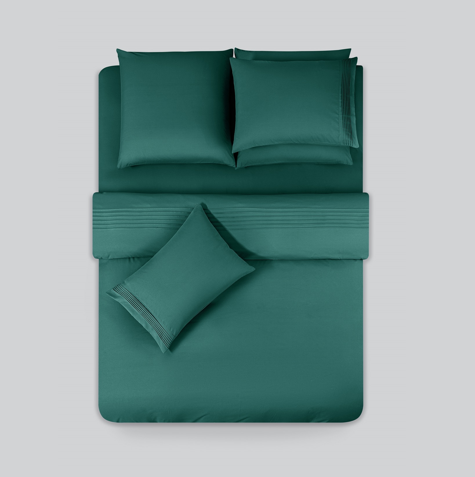 Комплект постельного белья Sleepix Миоко зеленый Двуспальный, размер Двуспальный - фото 3