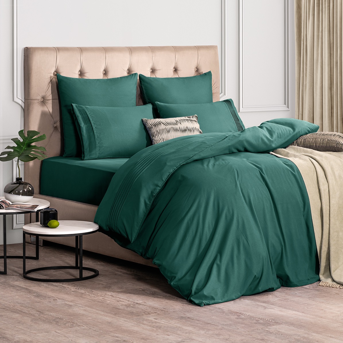 Комплект постельного белья Sleepix Миоко зеленый Семейный/дуэт, размер Семейный/дуэт - фото 2