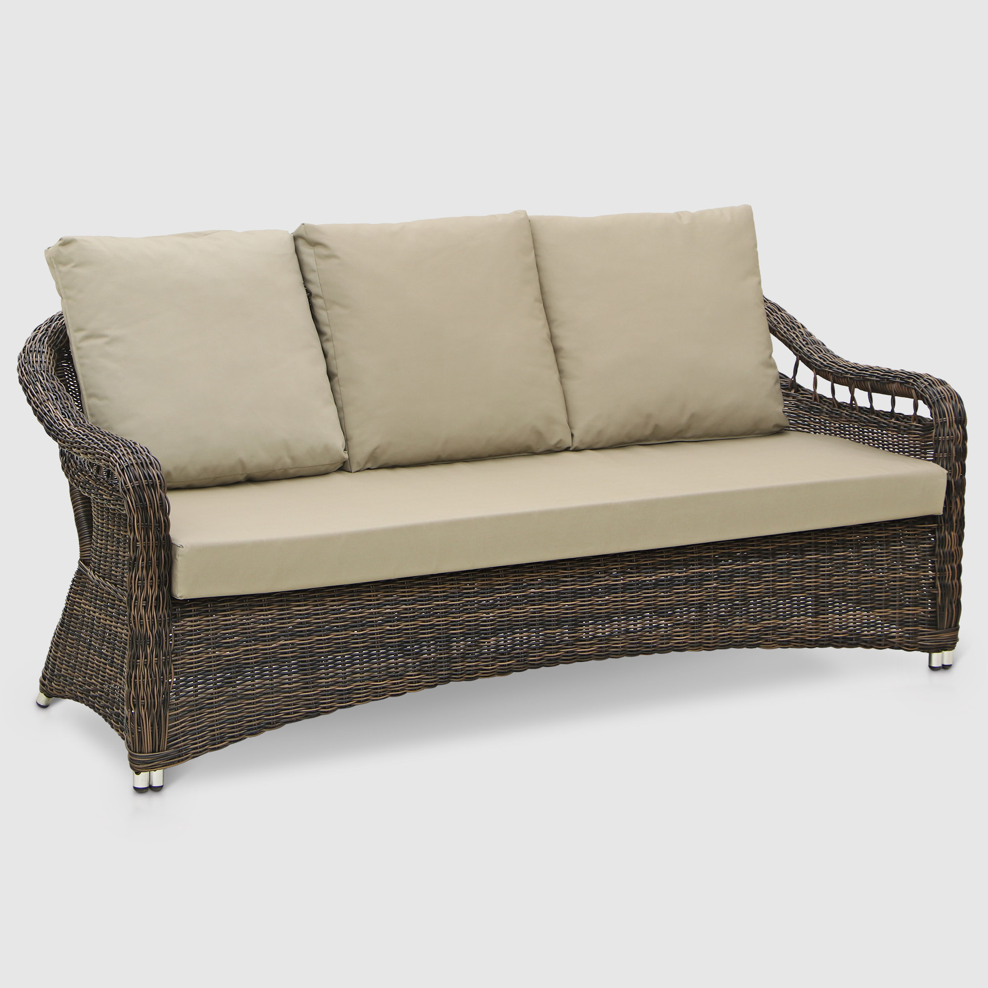 Комплект мебели NS Rattan Sky коричневый с бежевым 4 предмета, цвет бежевый, размер 180х78х78 - фото 3