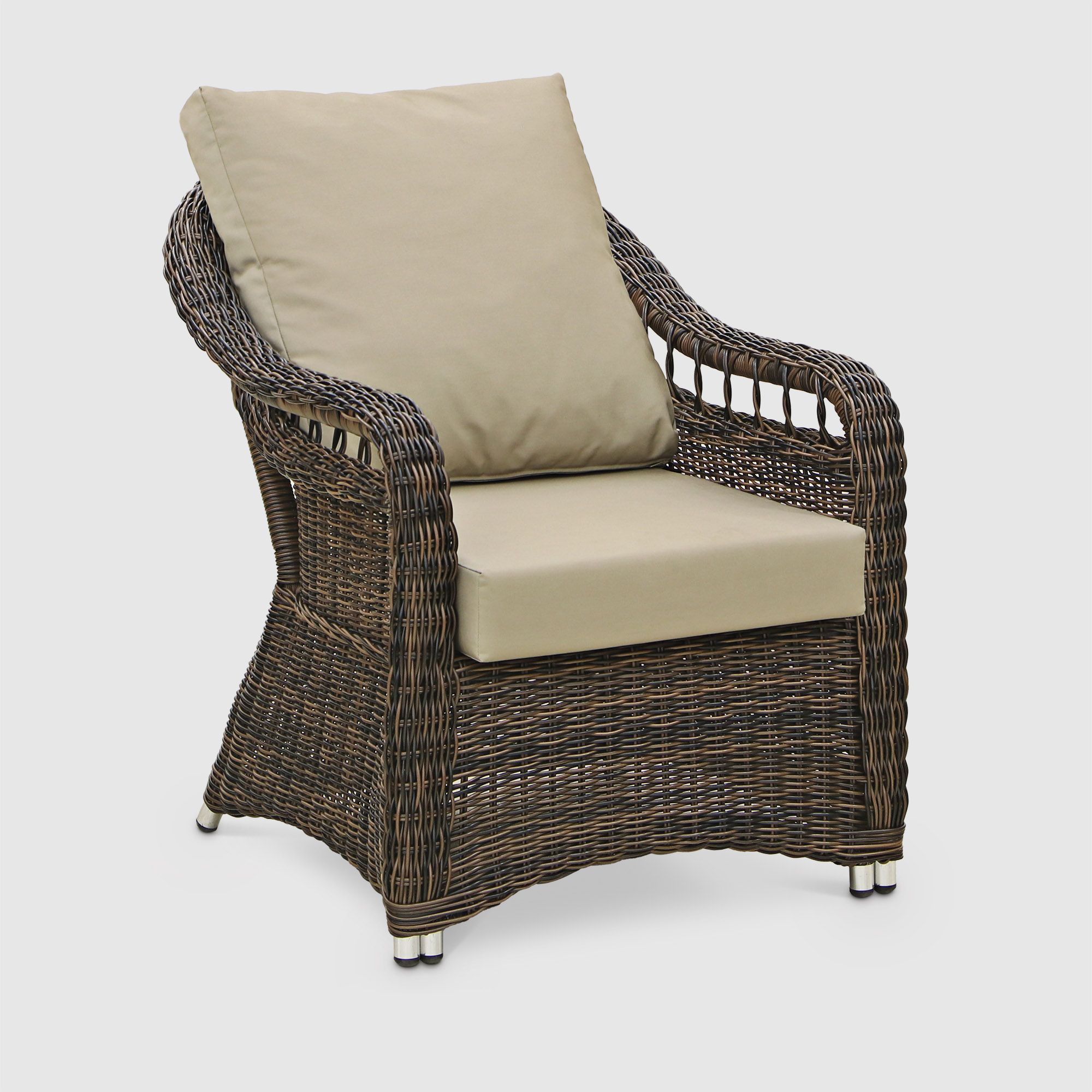 Комплект мебели NS Rattan Sky коричневый с бежевым 4 предмета, цвет бежевый, размер 180х78х78 - фото 7