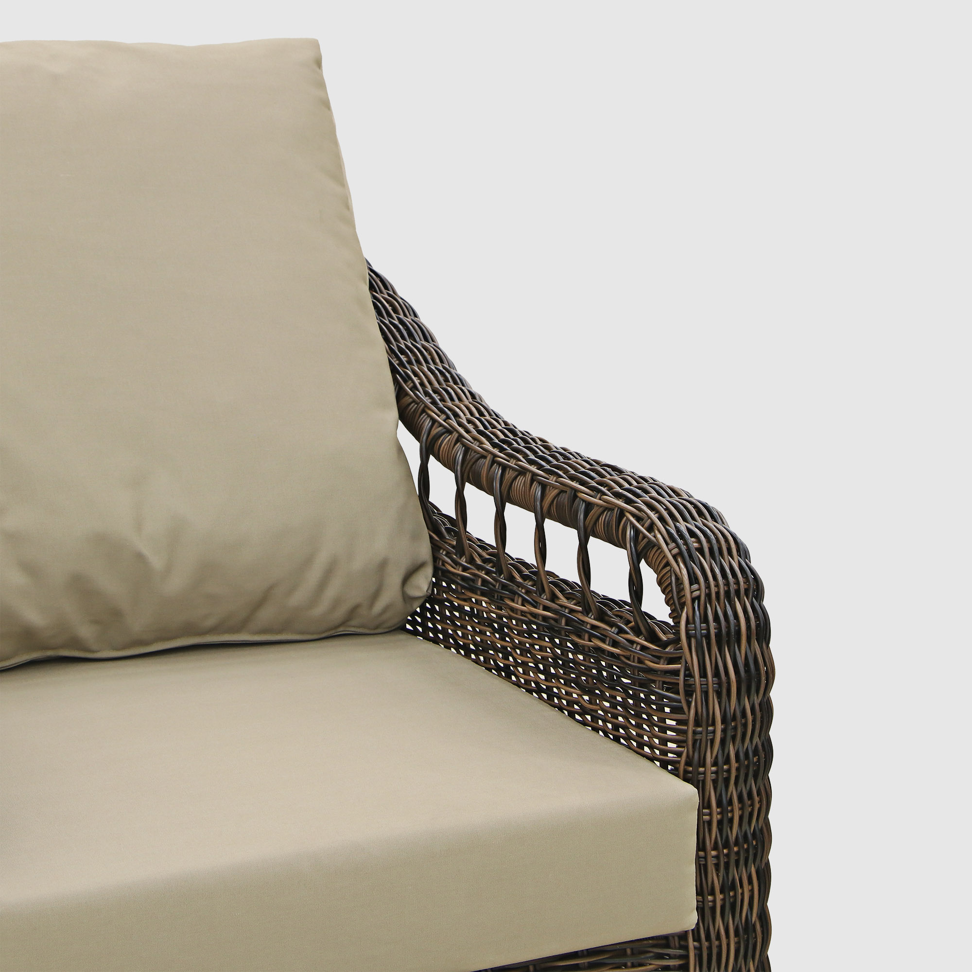 Комплект мебели NS Rattan Sky коричневый с бежевым 4 предмета, цвет бежевый, размер 180х78х78 - фото 13