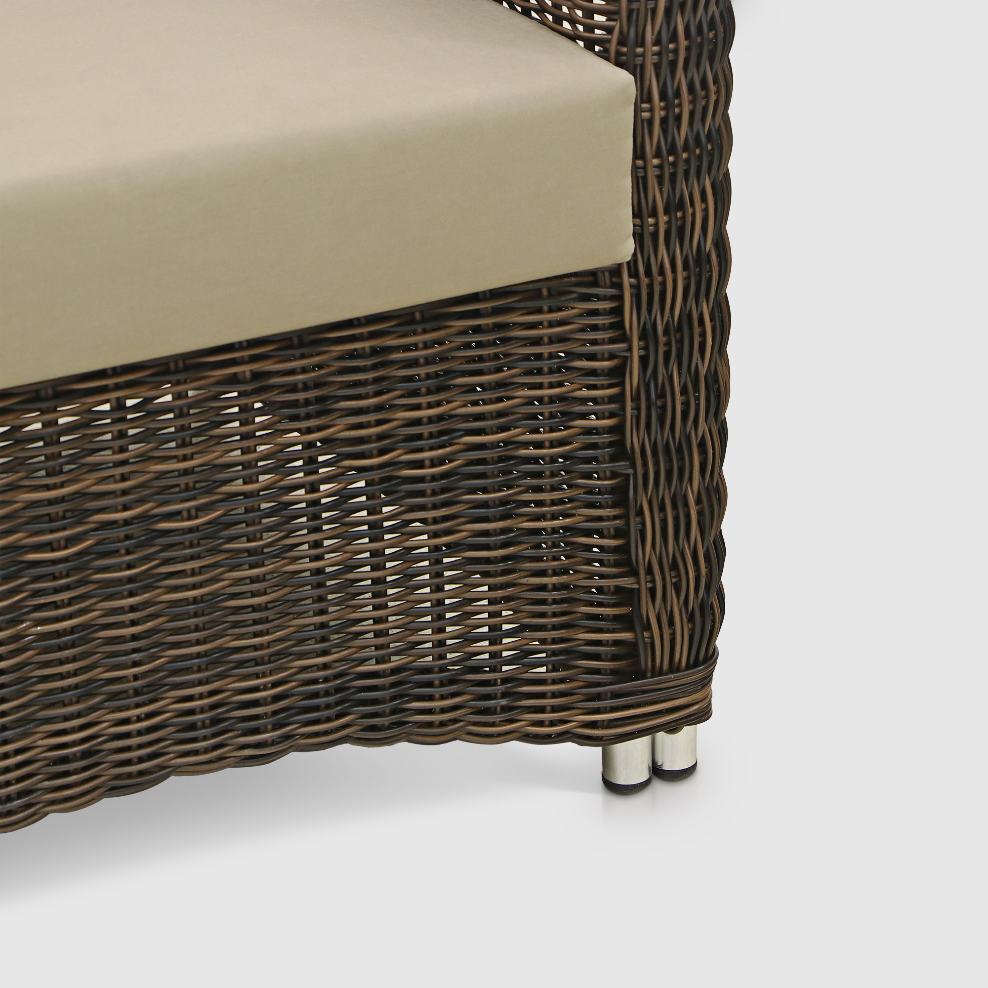 Комплект мебели NS Rattan Sky коричневый с бежевым 4 предмета, цвет бежевый, размер 180х78х78 - фото 14