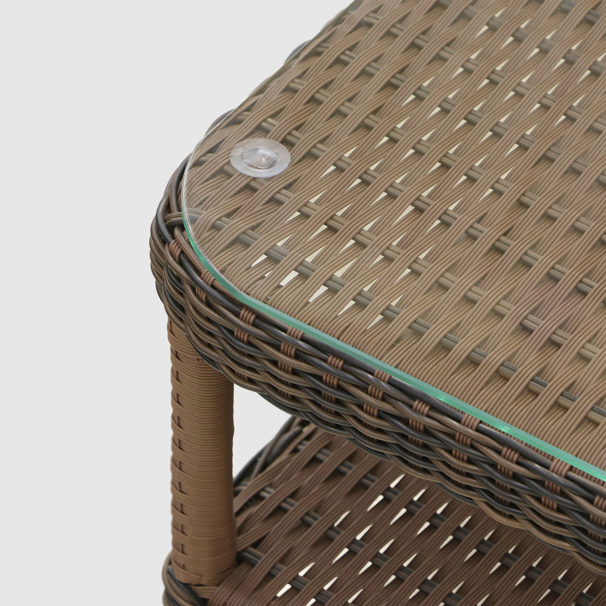 Комплект мебели NS Rattan Sky коричневый с бежевым 4 предмета, цвет бежевый, размер 180х78х78 - фото 16
