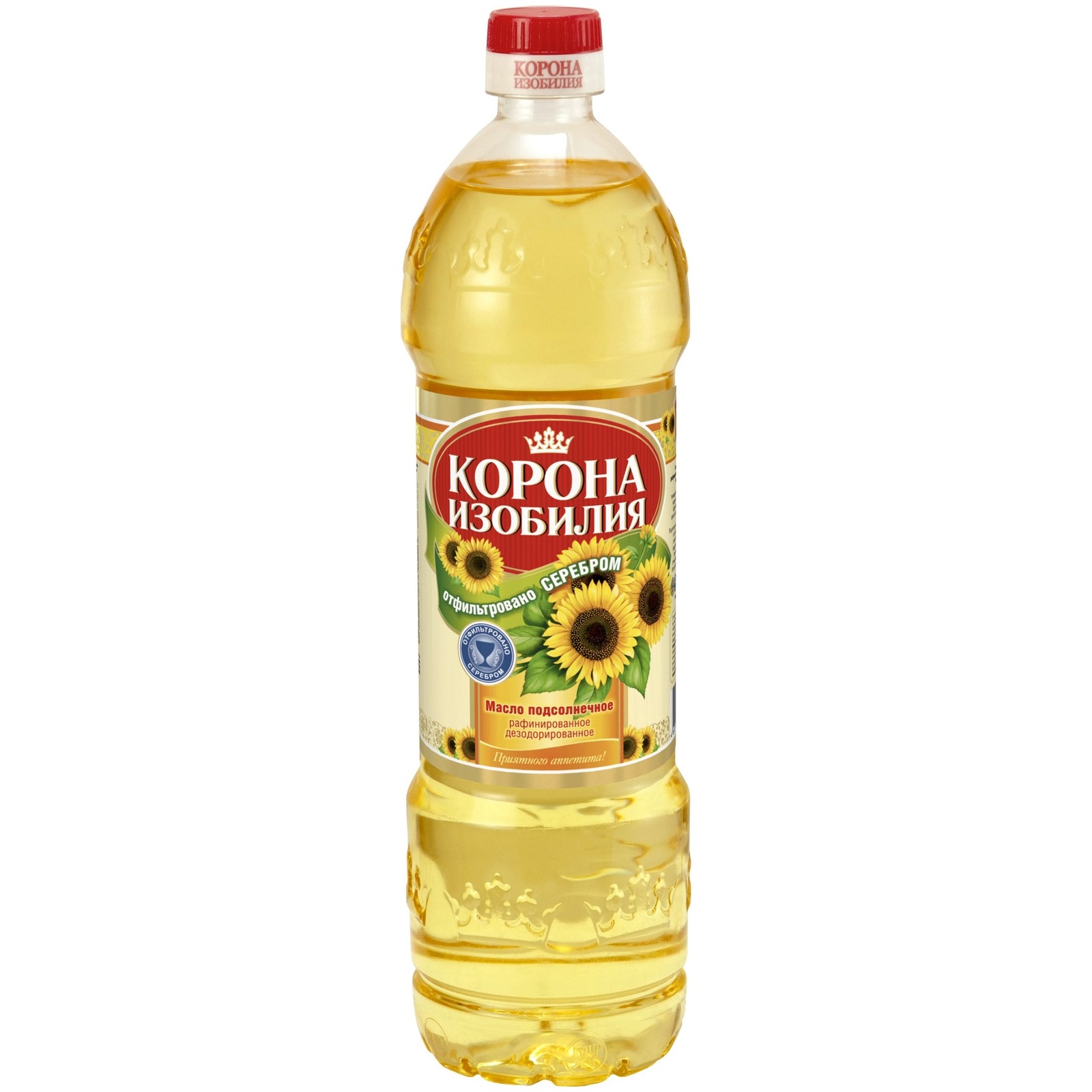 Подсолнечное масло Корона изобилия 1 л масло олейна подсолнечное рафинированное дезодорированное 5 литров