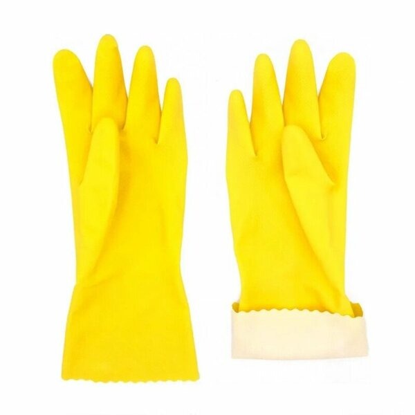 Перчатки хозяйственные Paul Masquin латекс S, цвет желтый, размер S - фото 2
