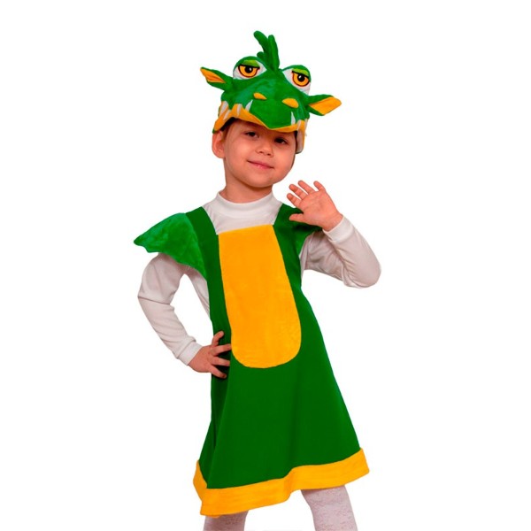 Костюм Карнавалофф дракоша зелено-желтый костюм карнавалофф дракоша зелено желтый