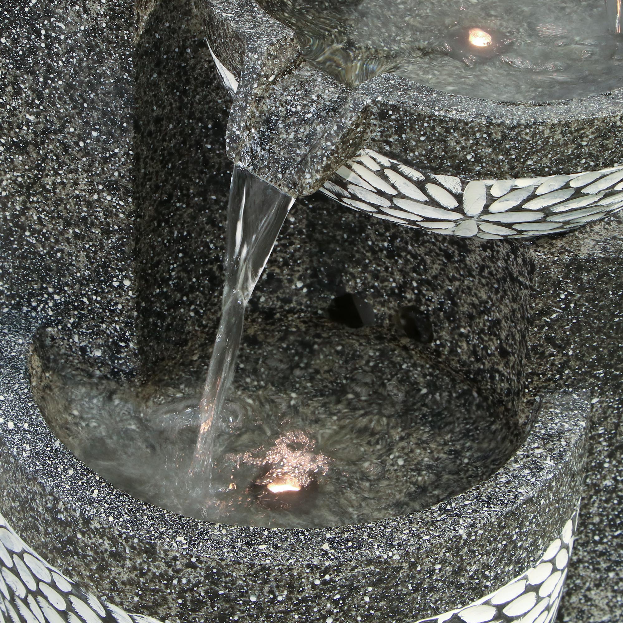 Фонтан Haomei Fountain чаши с подсветкой 29.5х30х74 см - фото 7