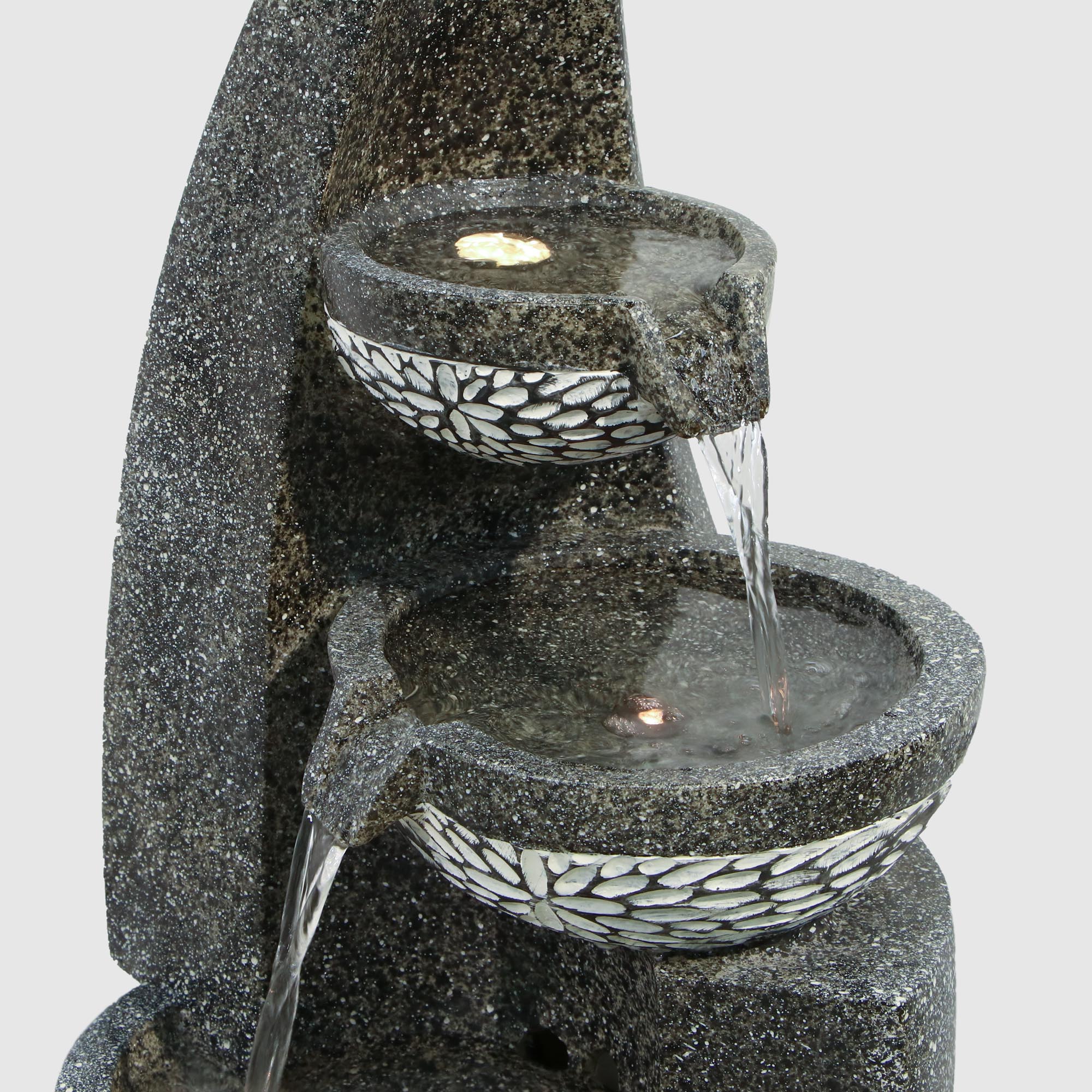 фото Фонтан haomei fountain чаши с подсветкой 29.5х30х74 см