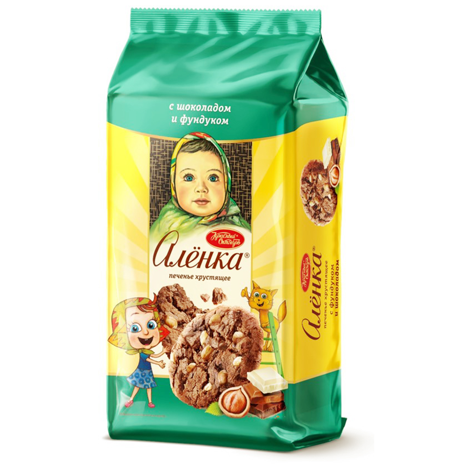 Печенье хрустящее Ясная Поляна с шоколадом и фундуком 170 г