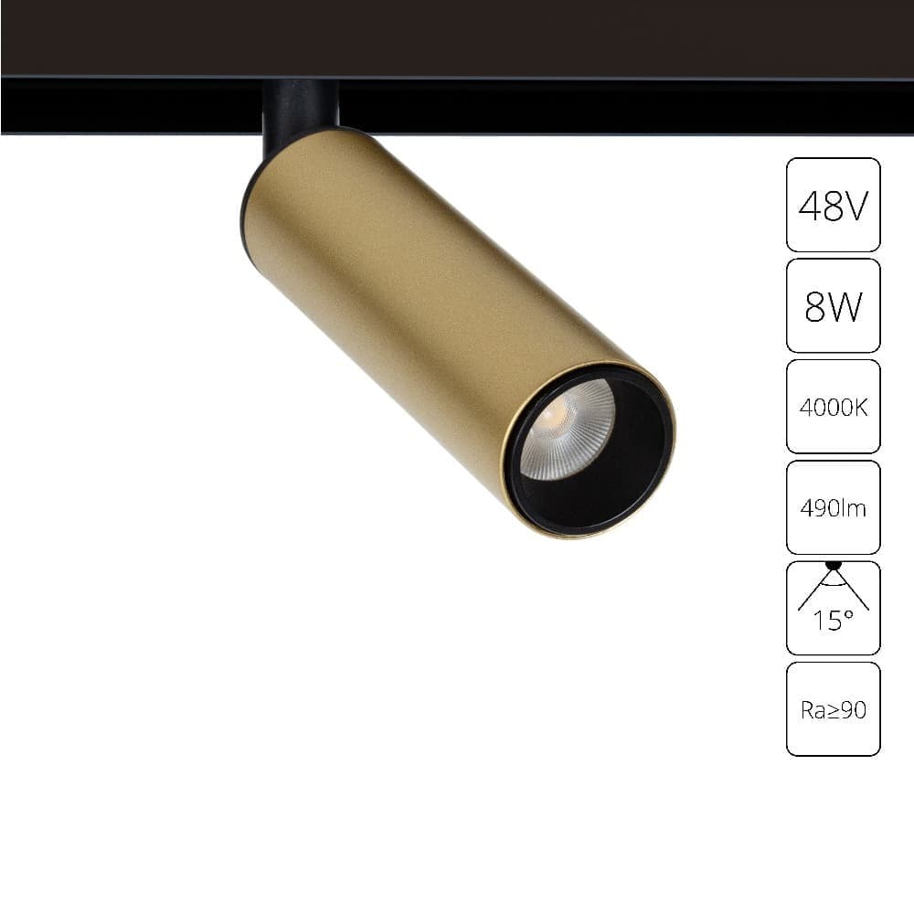 Магнитный трековый светильник Arte Lamp LINEA A4660PL-1SG, цвет 4000 - фото 1