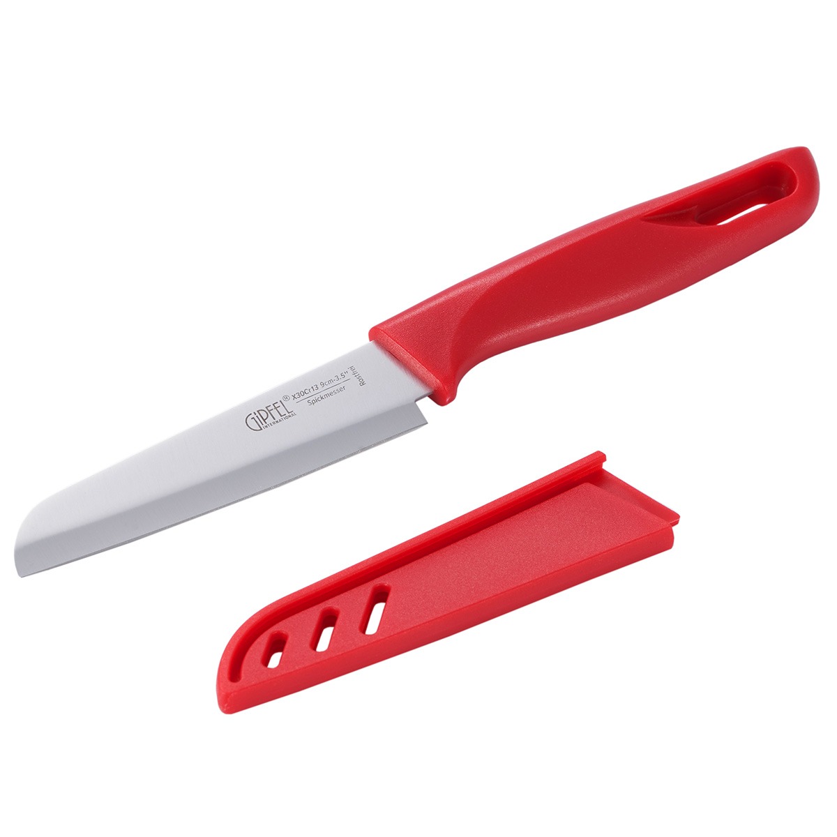 Нож для чистки овощей Gipfel Sorti стальной красный 9 см сумка складная в чехле gipfel ester 52170 40x55 см