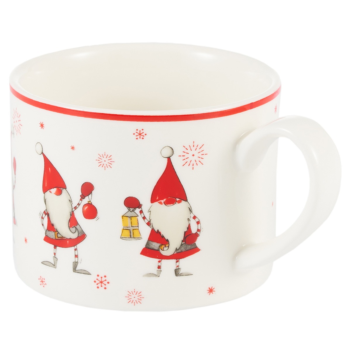 Чайная пара Gipfel Christmas фарфор белый с красным чашка 250 мл, блюдце 14 см, цвет красный - фото 5