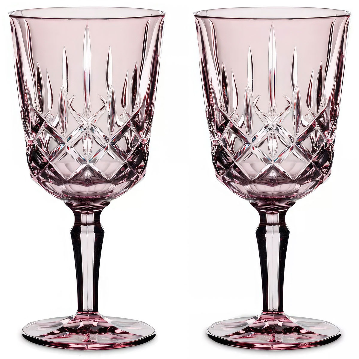 Набор бокалов Nachtmann Noblesse Colors для вина розовый 2 шт 355 мл баночка с дозатором для жидкостей 75 мл розовый прозрачный