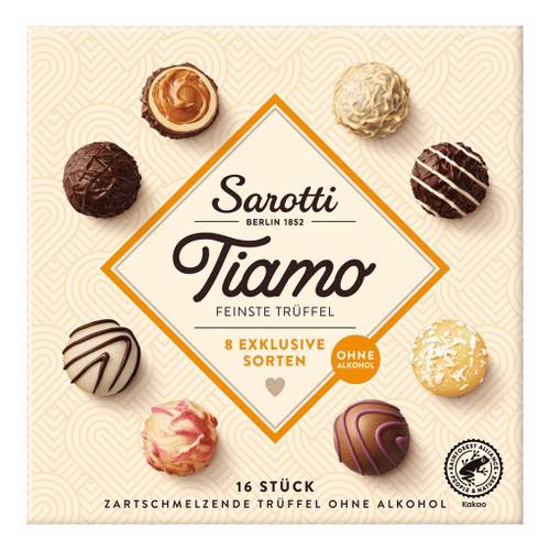 Трюфели Baronie Sarotti Tiamo без алкоголя, 200 г конфеты baronie dunkle pralines 124 г