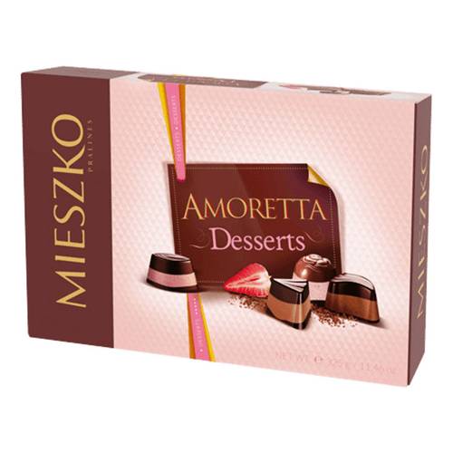 Конфеты Mieszko Amoretta Dessertstin пралине, 276 г конфеты vergani молочный шоколад пралине фисташка 120 г