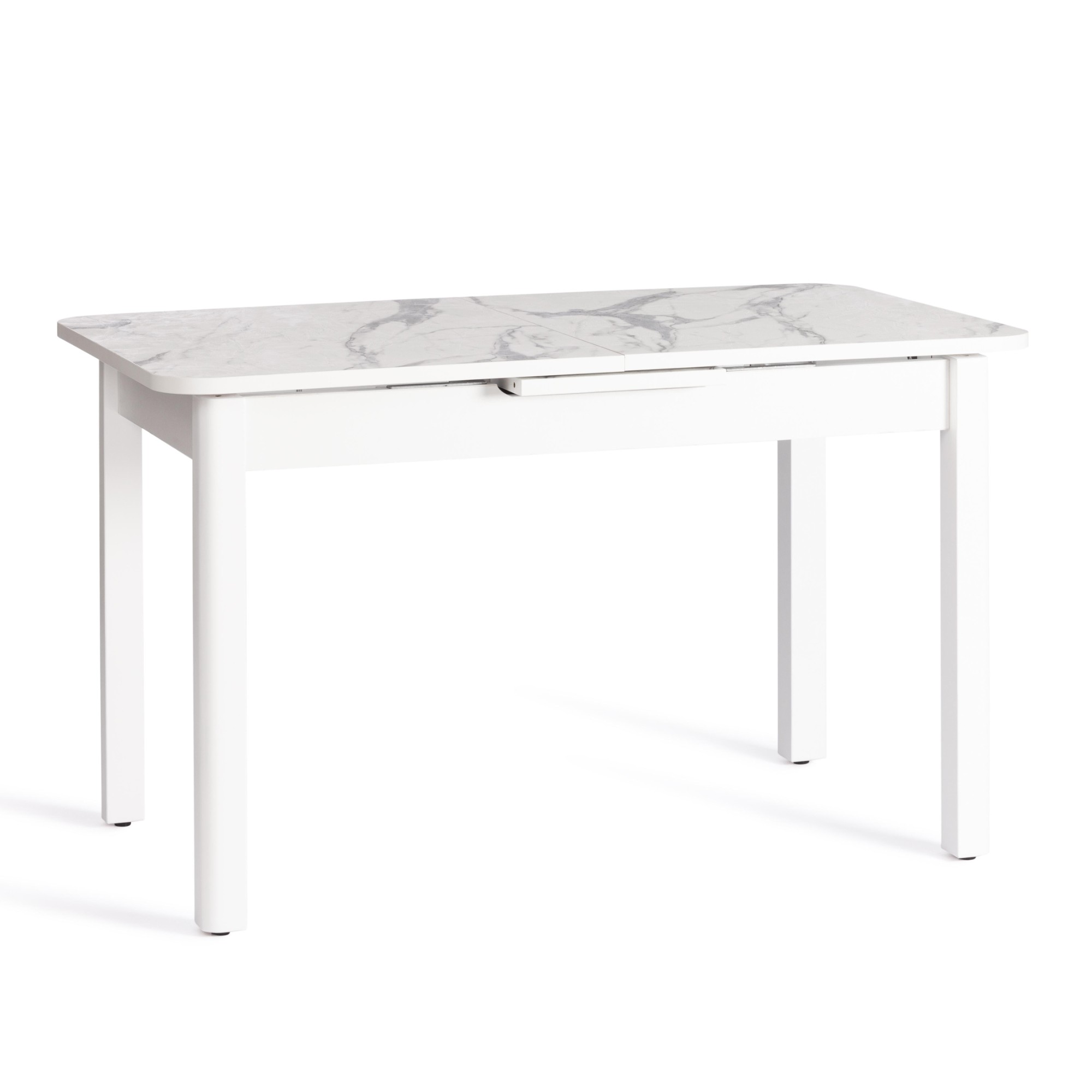 Стол TC мрамор белый ЛДСП, HPL 130+30х75х75 см стол трансформер обеденный стол трансформер