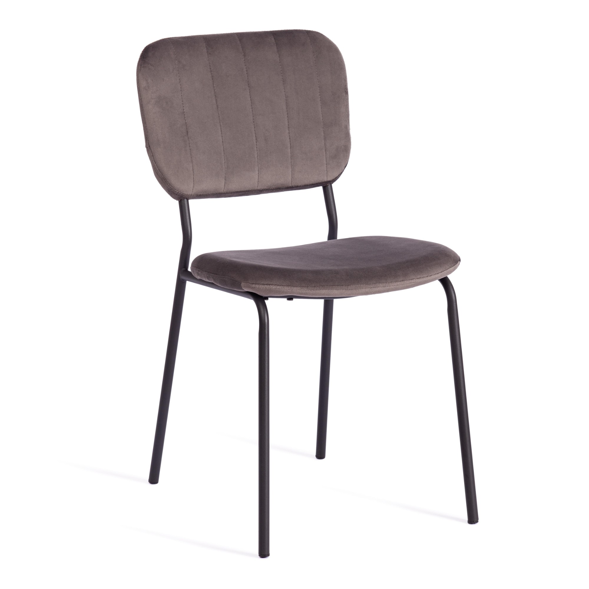 Стул TC серый с черным вельвет, металл 45х56х82 см стул стул венера кремовый вельвет