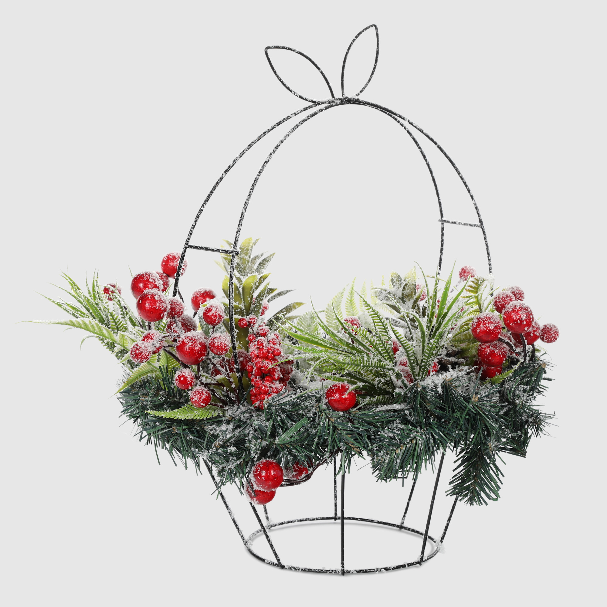 Декор настольный Due Esse Christmas ветки-ягоды 45x35х40см