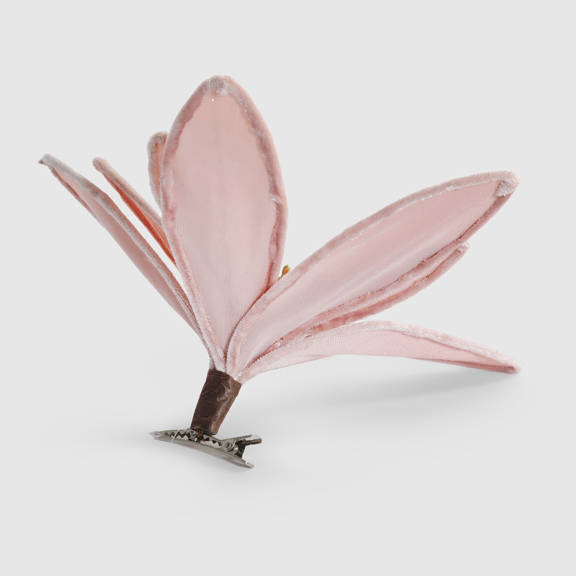 Цветок на клипсе Due Esse Christmas розовый 20 см - фото 2