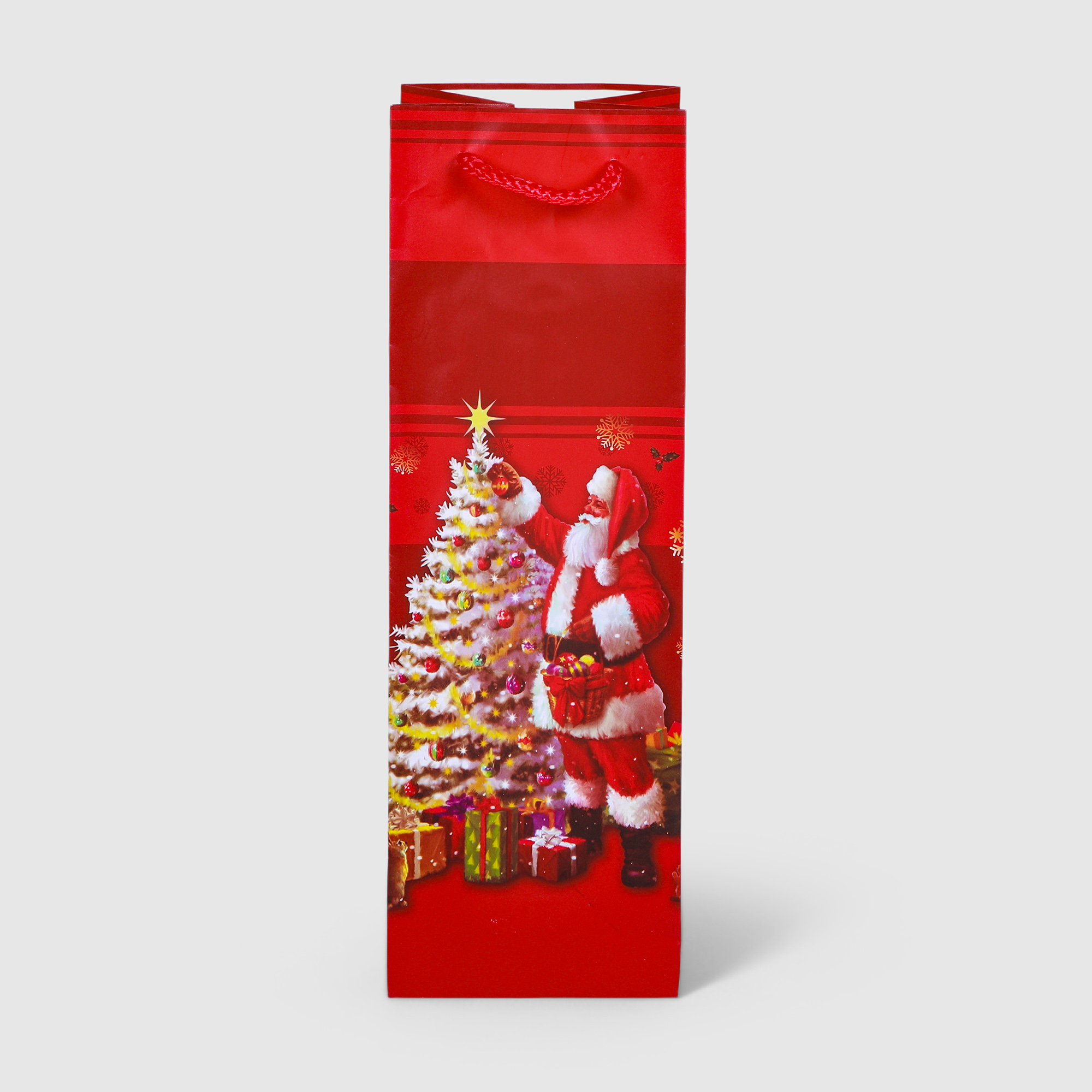 Пакет подарочный Due Esse Christmas Babbo Natale 3D 12x11x36 см