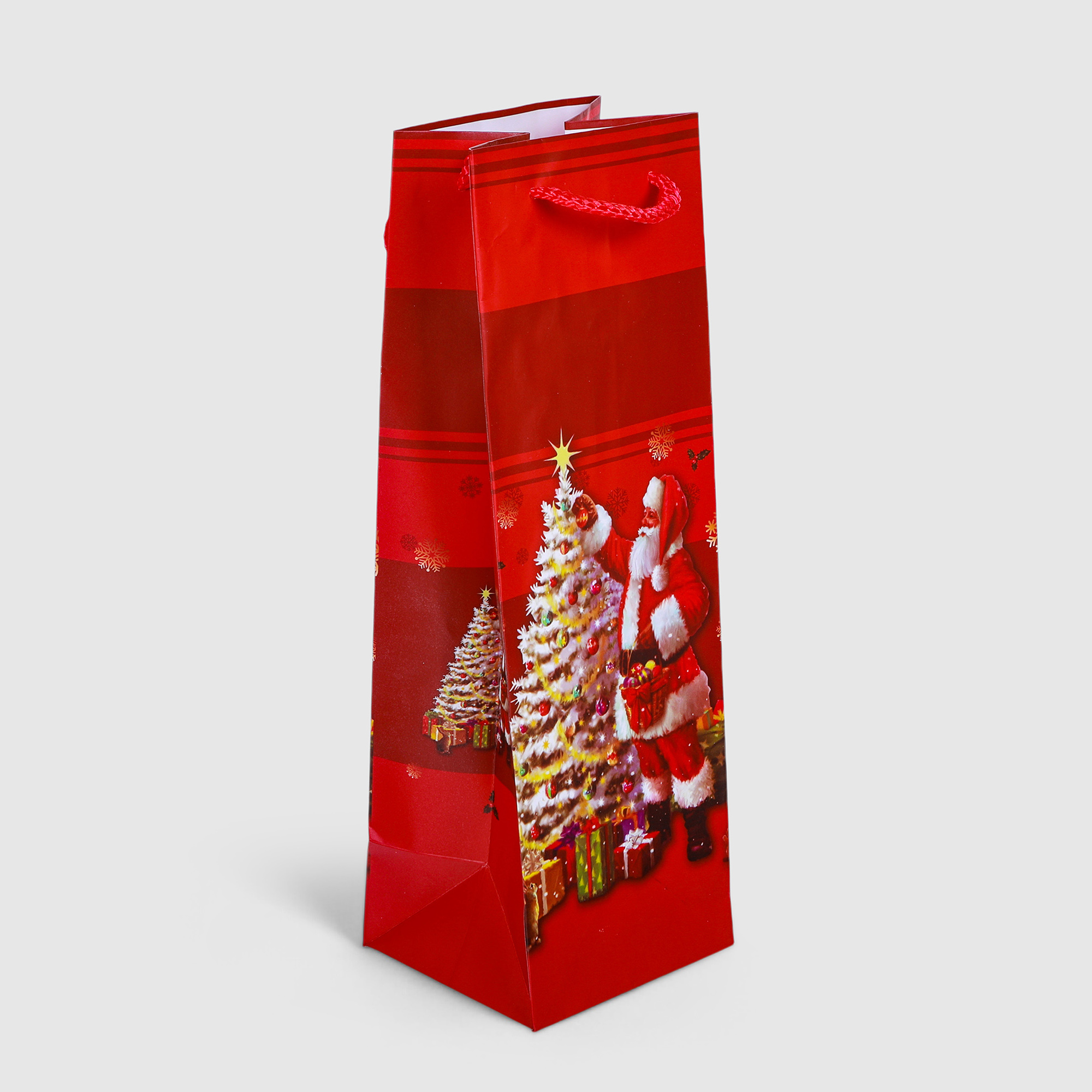 Пакет подарочный Due Esse Christmas Babbo Natale 3D 12x11x36 см Вид№2