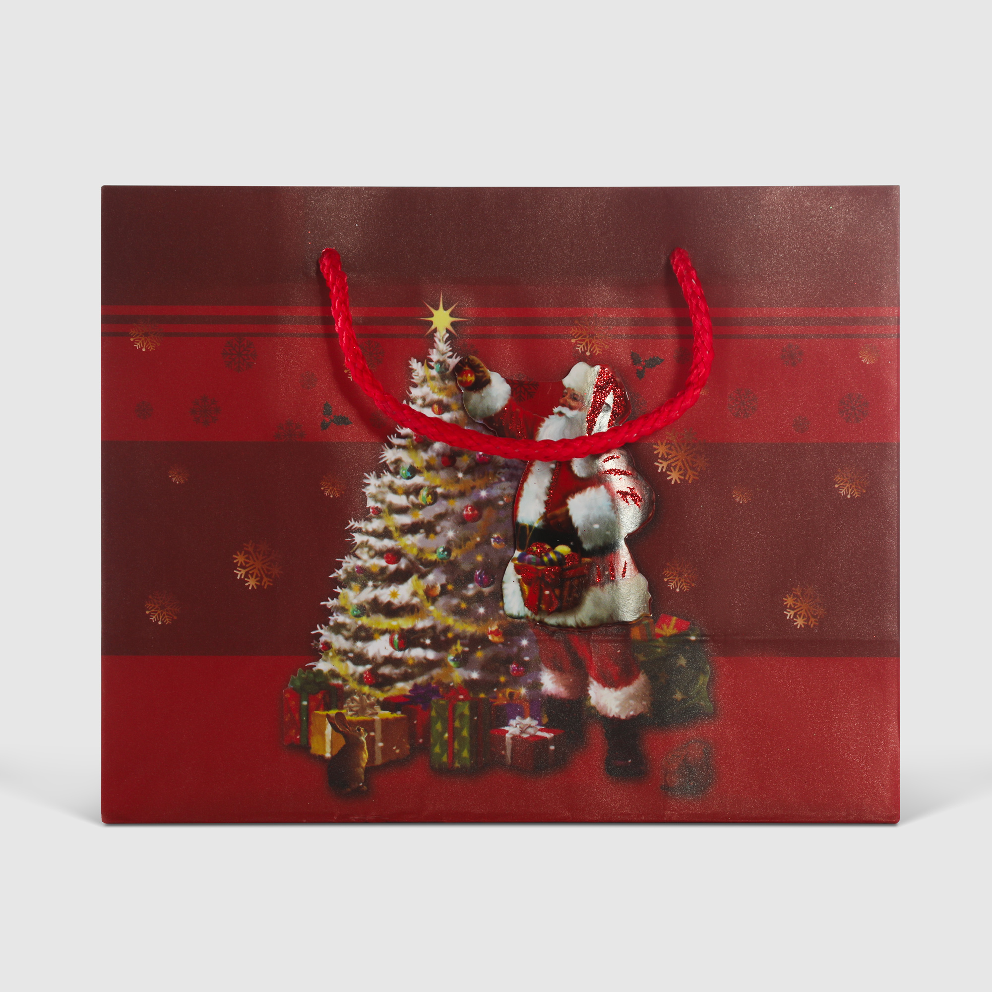 фото Пакет подарочный due esse christmas babbo natale 3d 18x10x23 см