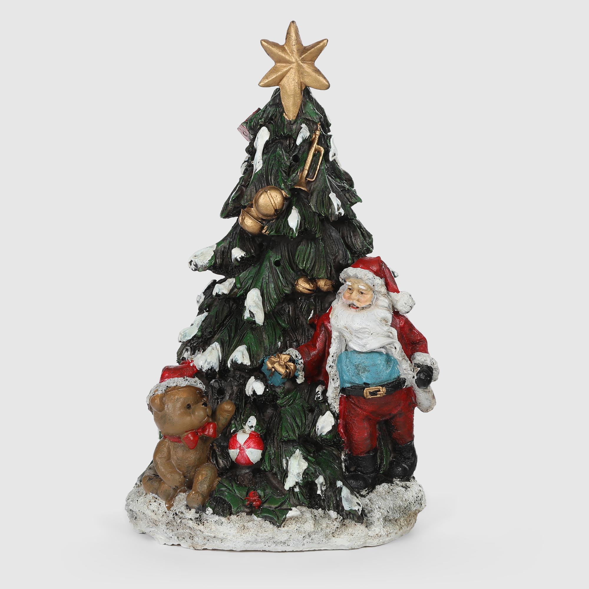 Фигурка декоративная Due Esse Christmas ёлка с сантой 28,5 см