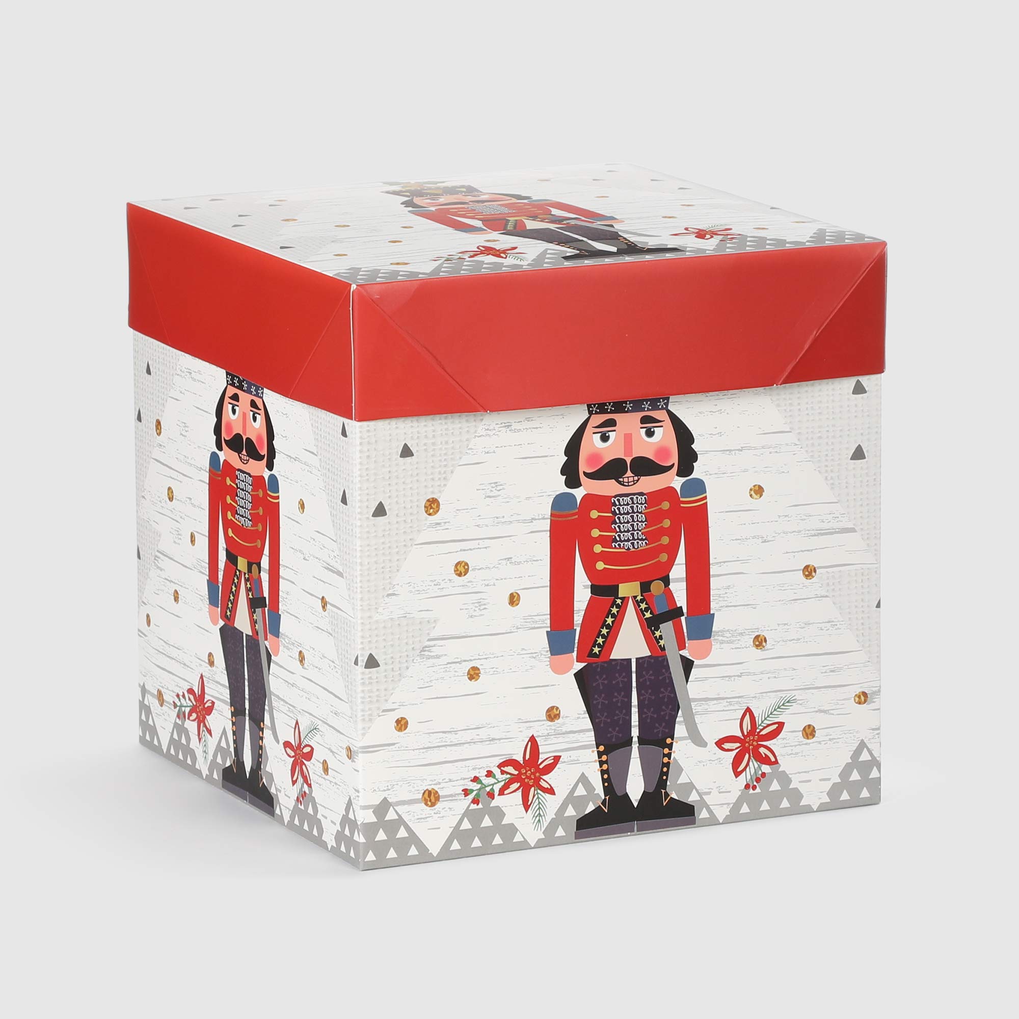 Коробка подарочная Due Esse Christmas щелкунчик 21,5х21,5х21,5 см