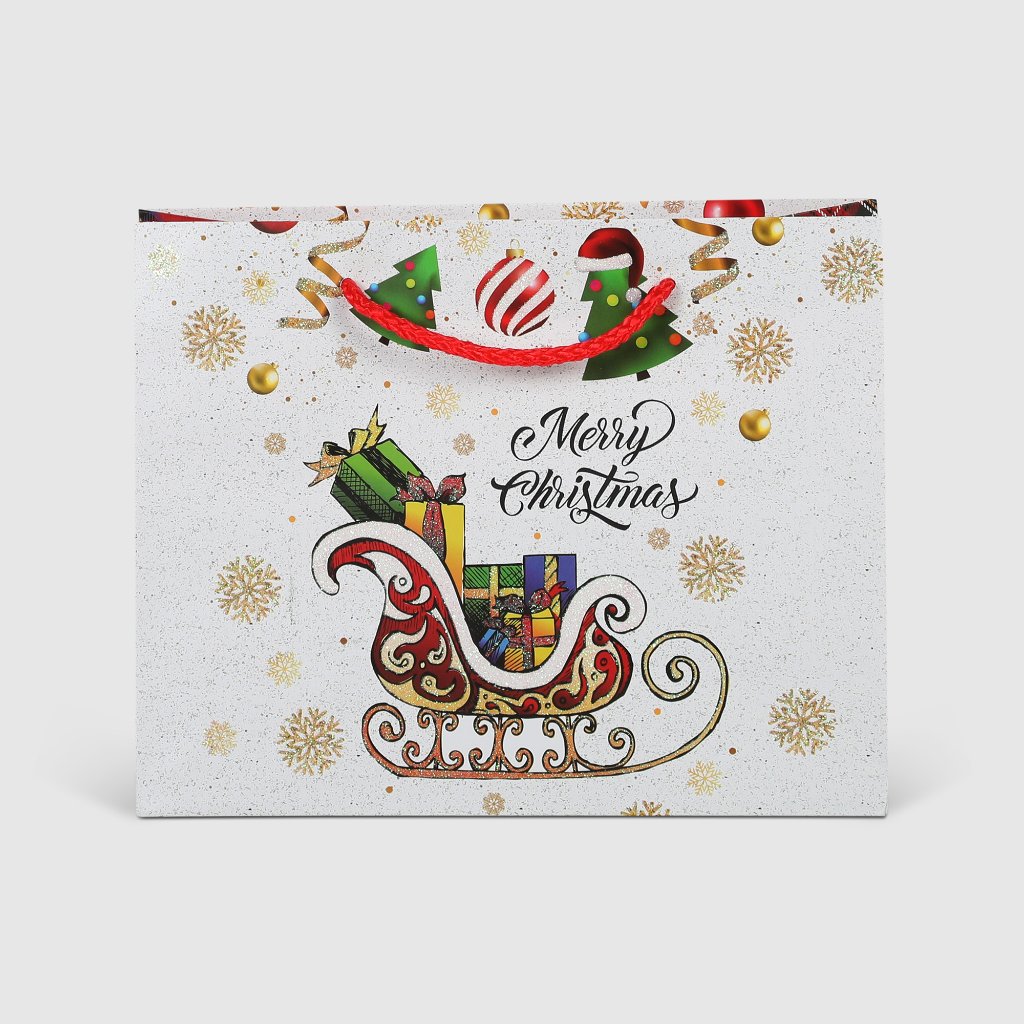 Пакет подарочный Due Esse Christmas decoro scozzese 23x10x18 см, цвет мультиколор - фото 2