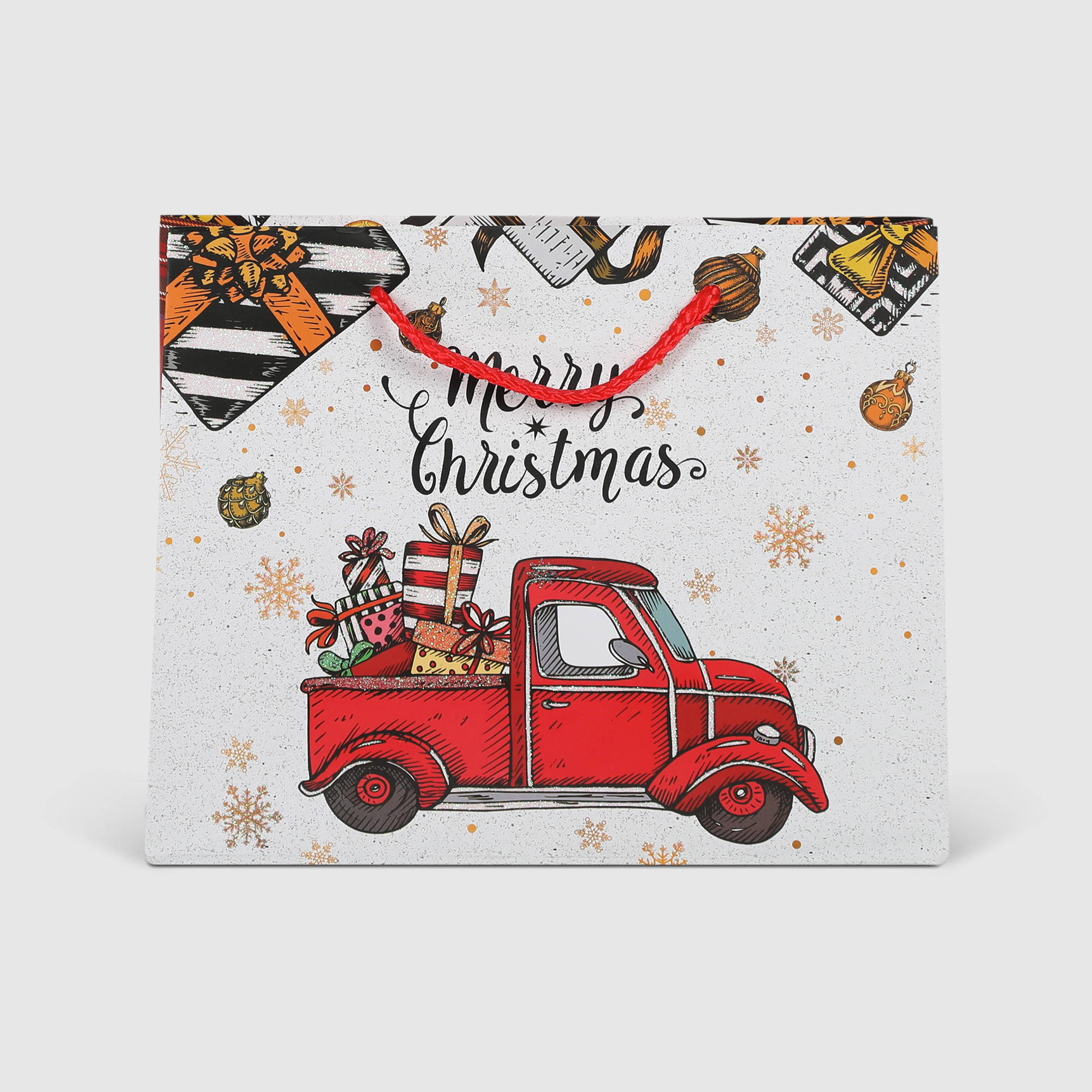 Пакет подарочный Due Esse Christmas decoro scozzese 23x10x18 см, цвет мультиколор - фото 4