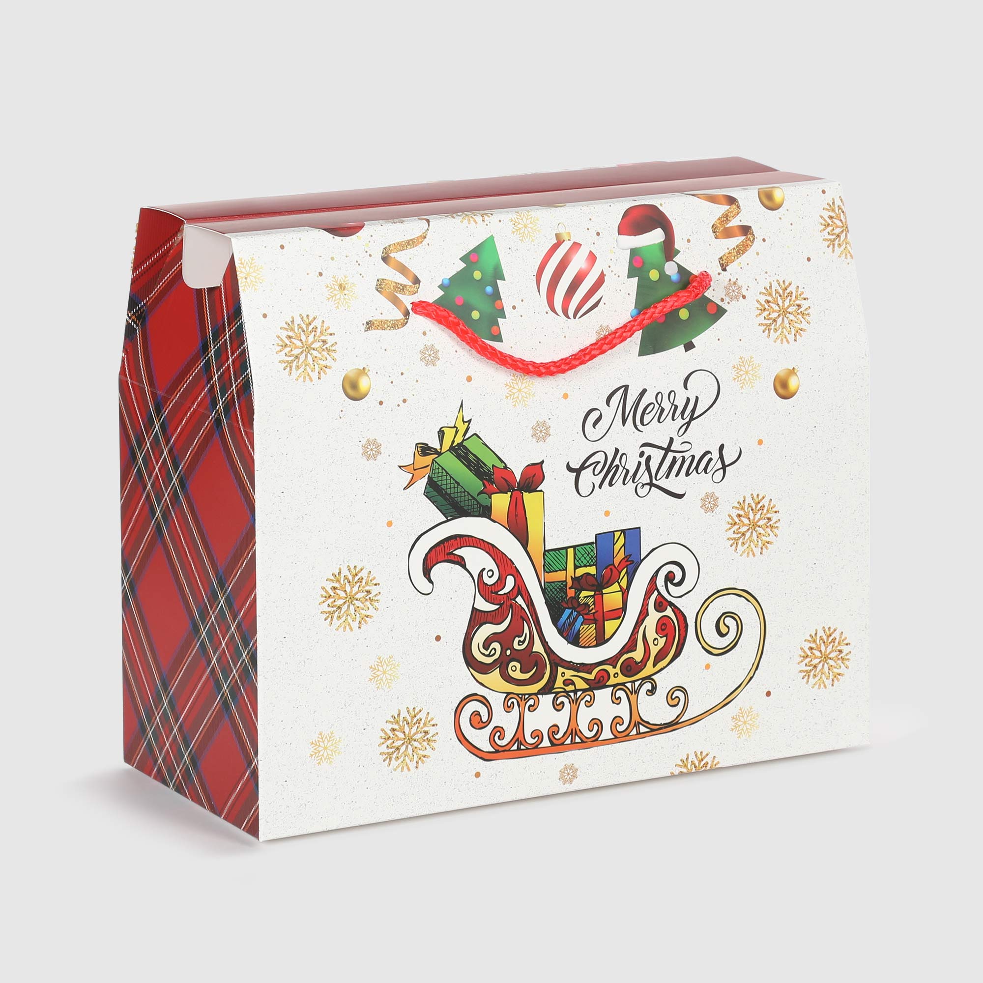 Пакет подарочный Due Esse Christmas regalo natal 27,5x12,5x23 см в ассортименте