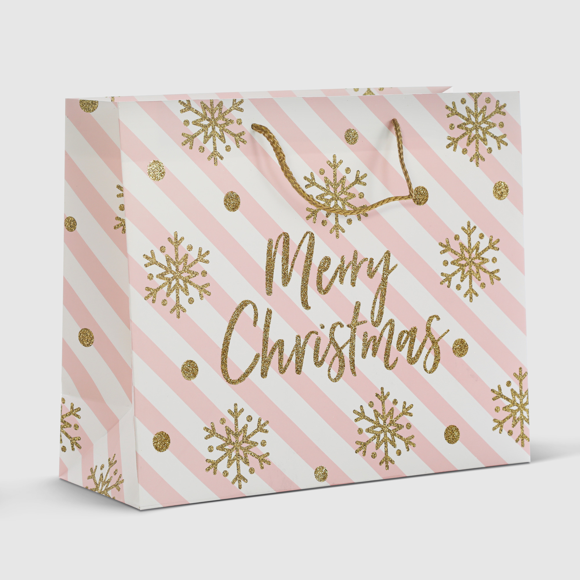 Пакет подарочный Due Esse Christmas natalizio rosa 31х12х26 см в ассортименте, цвет розовый - фото 4
