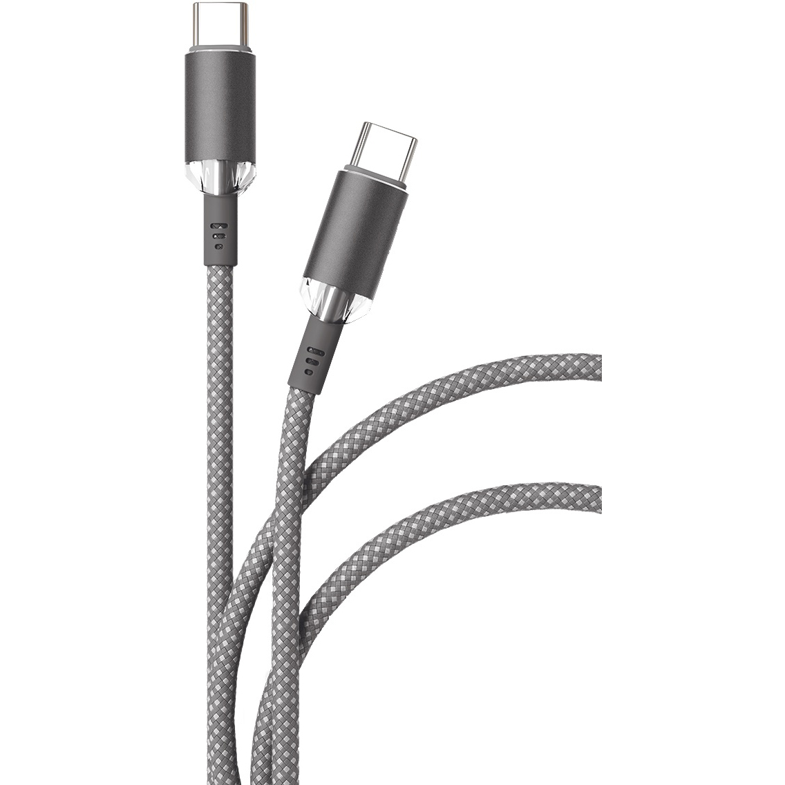 Кабель VLP Diamond Cable USB-C 1,2 м серый - фото 1