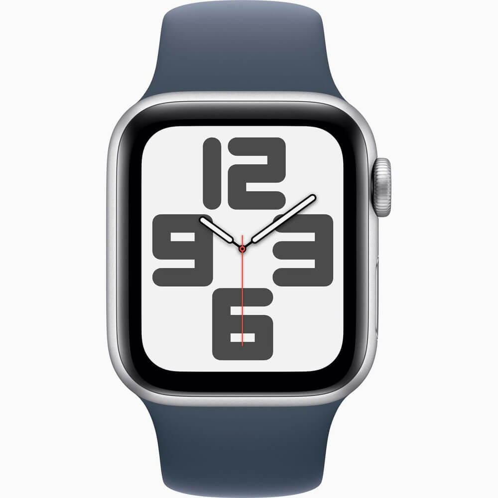 Смарт-часы Apple Watch SE 40 мм спортивный ремешок серебристый