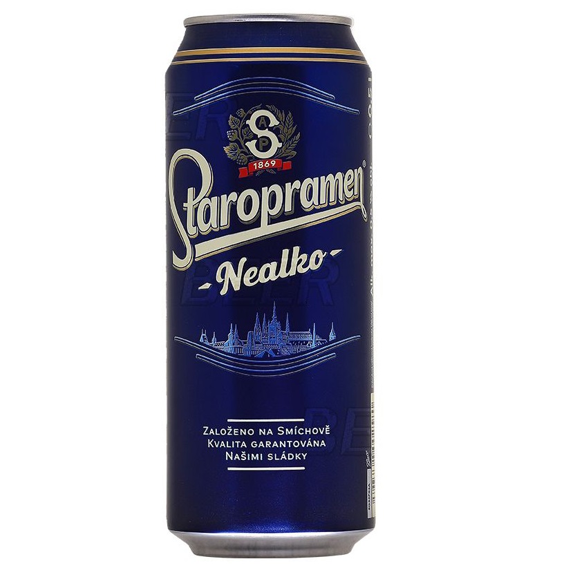 Пиво безалкогольное светлое фильтрованное Staropramen Non Alcoholic Б/А банка 0.5л