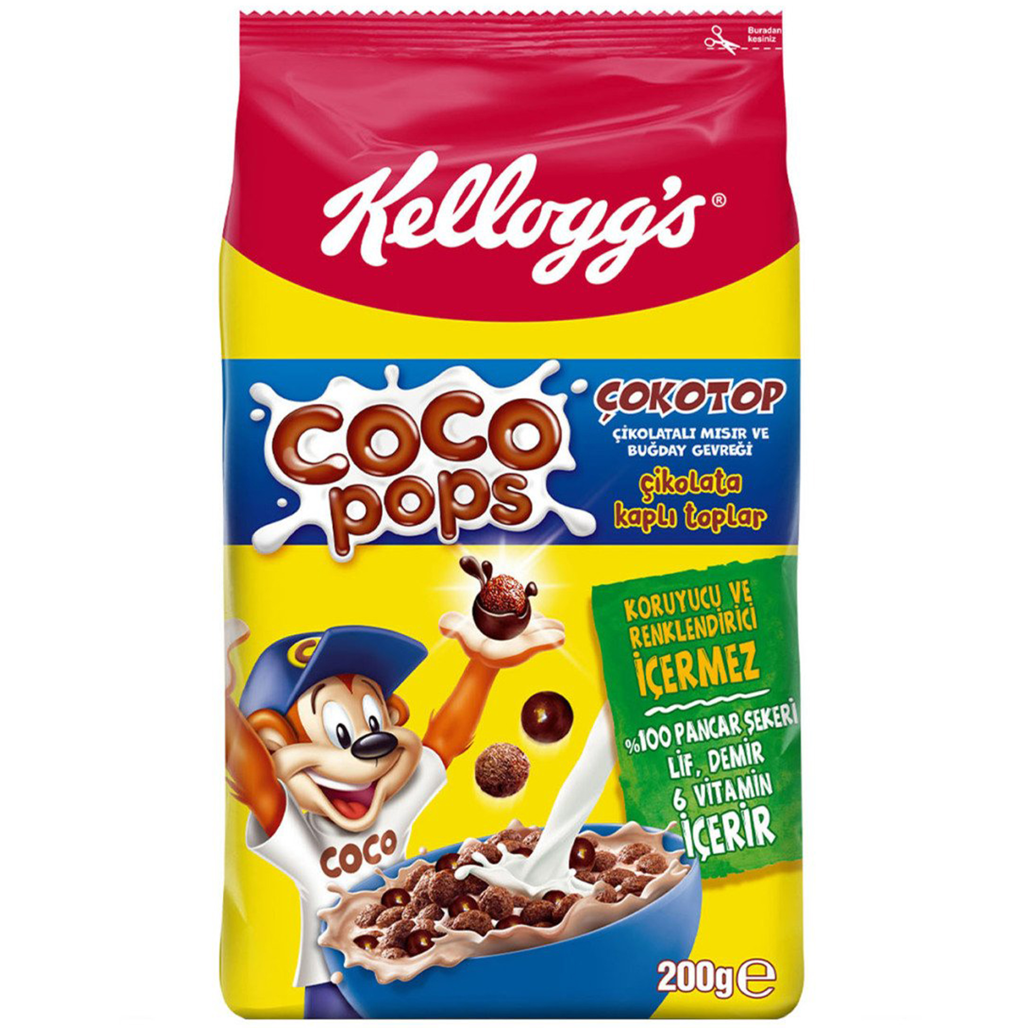 Готовый завтрак Kellogg's Coco Pops Cokotop 200 г