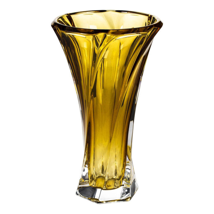 Ваза Aurum-Crystal s.r.o. Mozart amber 32 см, цвет желтый