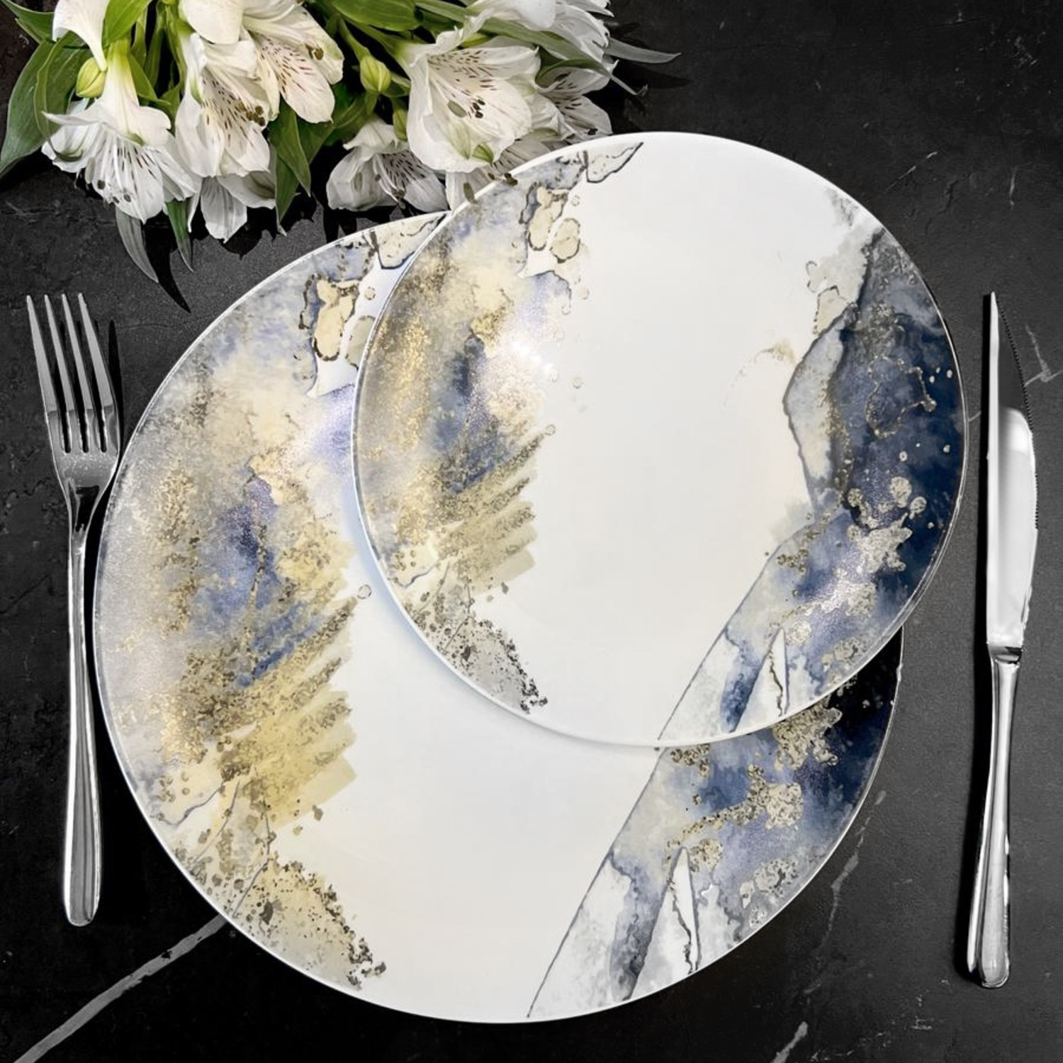 Набор столовой посуды Кулинарк Космос 20 предметов тарелка обеденная кулинарк сфера космос 26 5 см