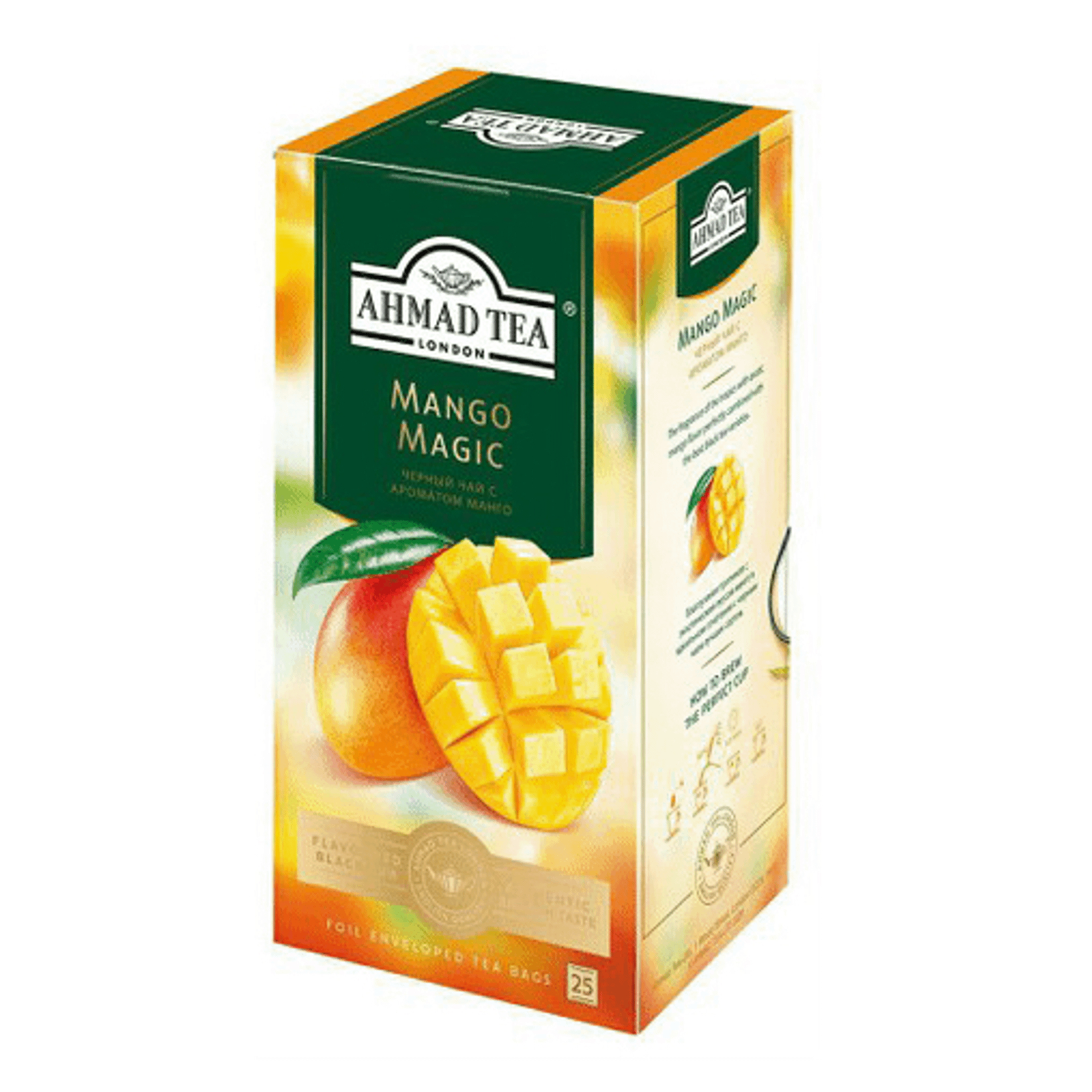 чай чёрный maitre de the грейпфрут манго и пряности 20 пакетиков Чай черный Ahmad Tea Магия манго 25x1,5 г