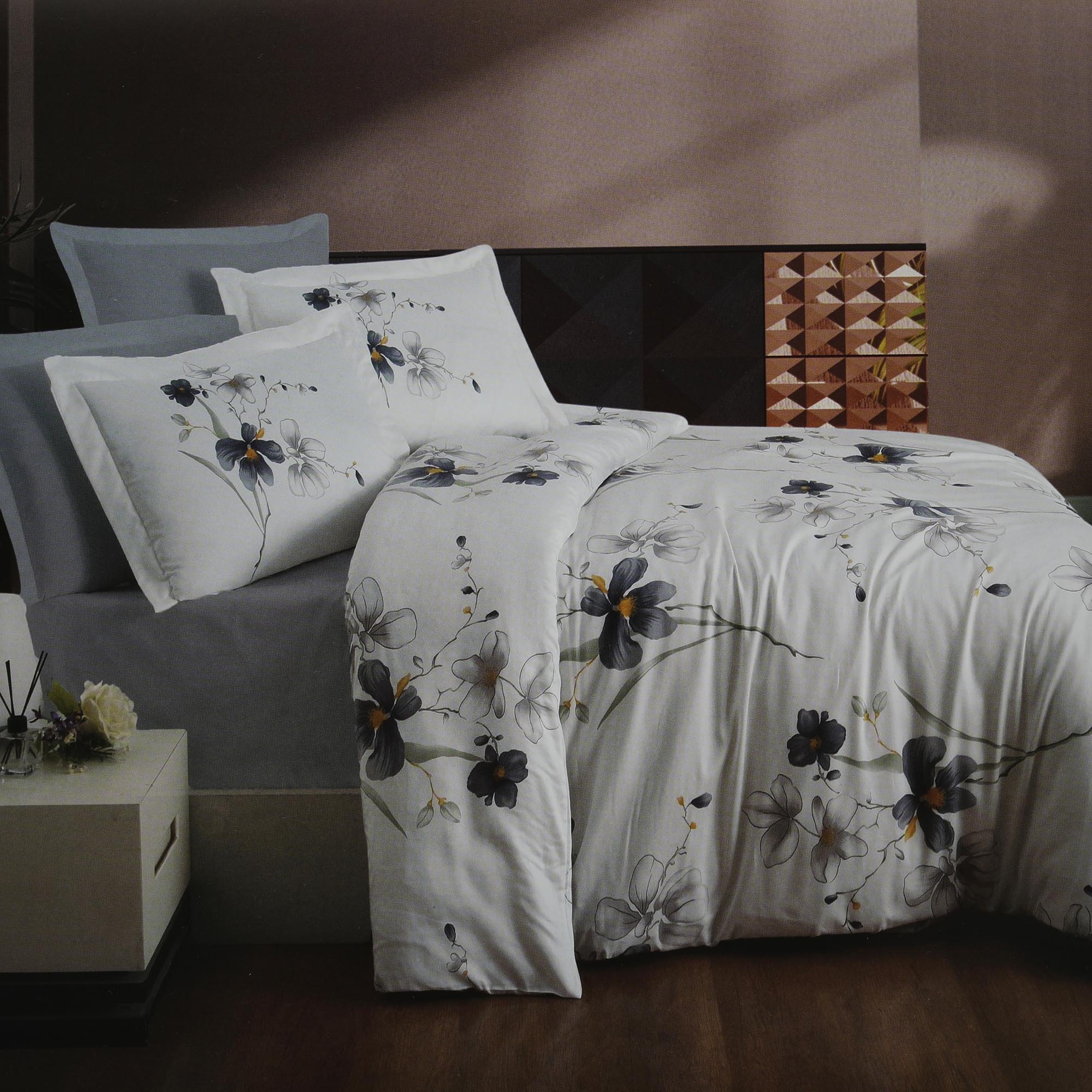 Комплект постельного белья Ecosse satin Ariana Полуторный пододеяльник de luxe олива р 150х200