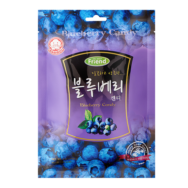 Леденцы корейские Mammos со вкусом черники 100 г