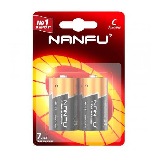 Батарейки Nanfu С LR14 2B 2 шт батарейки алкалиновые energy ultra lr14 2b с 2 шт