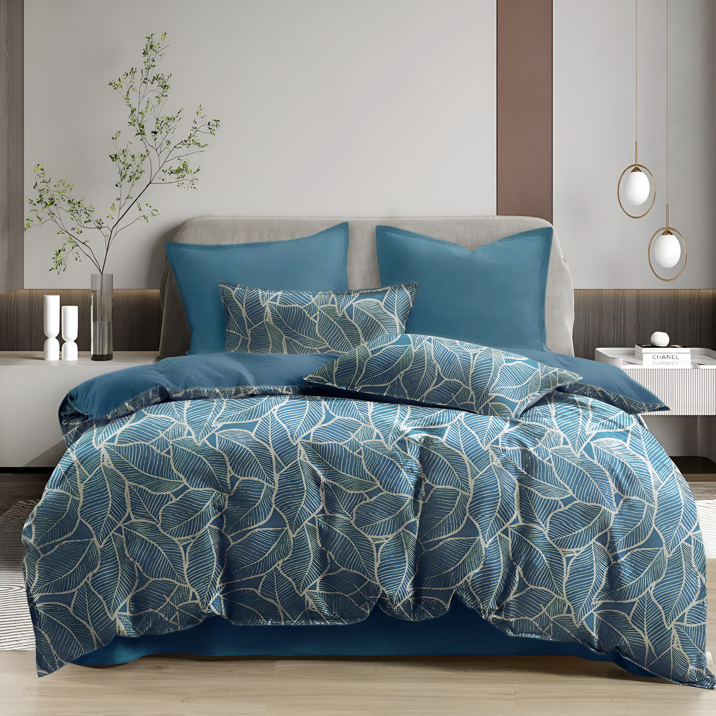 Комплект постельного белья Sofi De Marko Беверли морская волна Евро, цвет морская волная, размер Евро