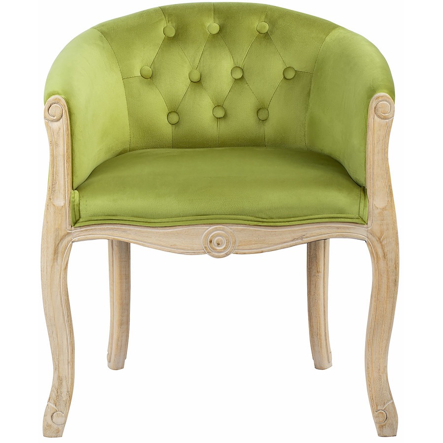 Кресло Glasar зеленое 61х61х71 см, цвет натуральное дерево