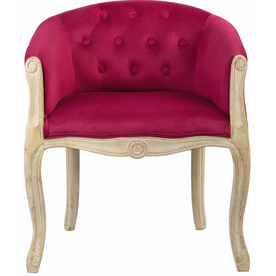 Кресло Glasar бордовое 61х61х71 см, цвет натуральное дерево - фото 1