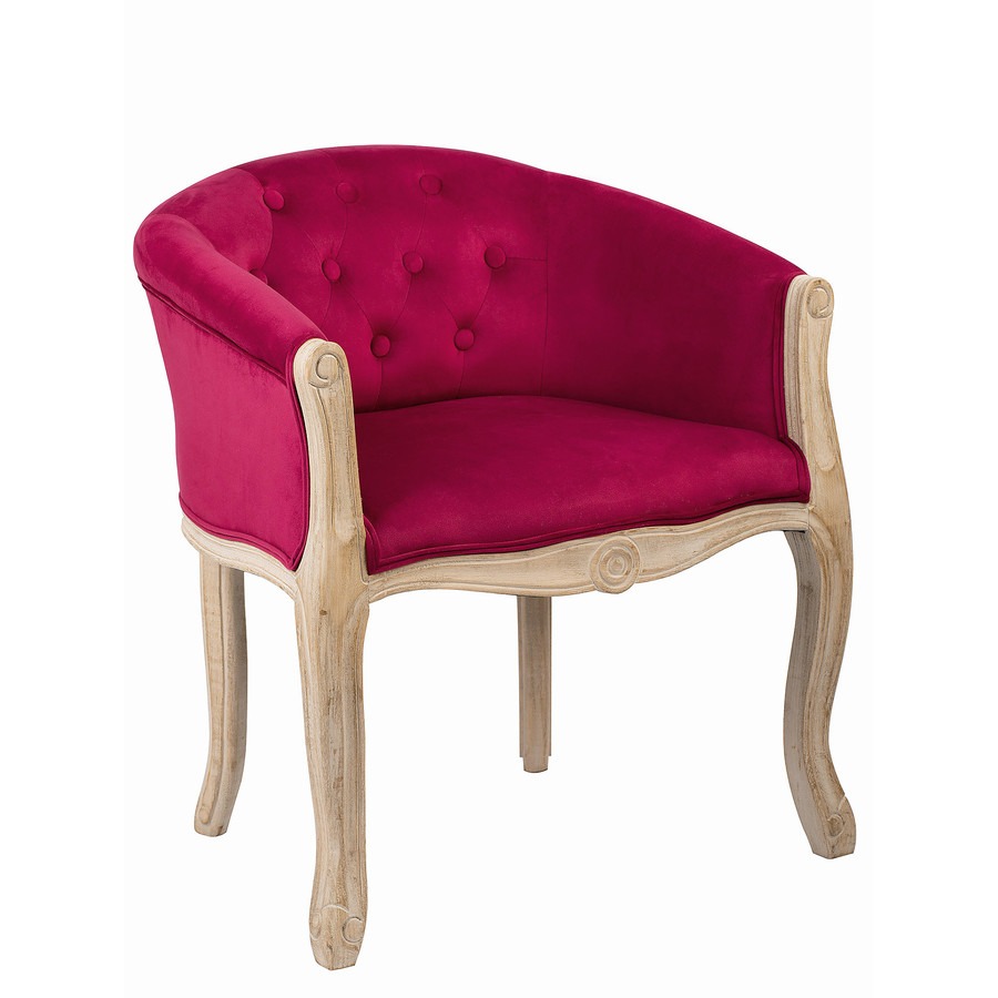 Кресло Glasar бордовое 61х61х71 см, цвет натуральное дерево - фото 2