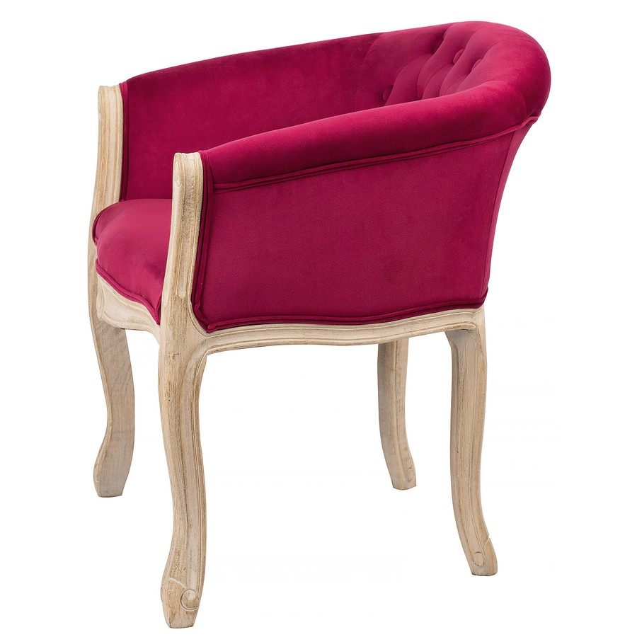Кресло Glasar бордовое 61х61х71 см, цвет натуральное дерево - фото 3