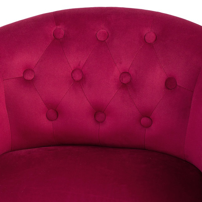 Кресло Glasar бордовое 61х61х71 см, цвет натуральное дерево - фото 5