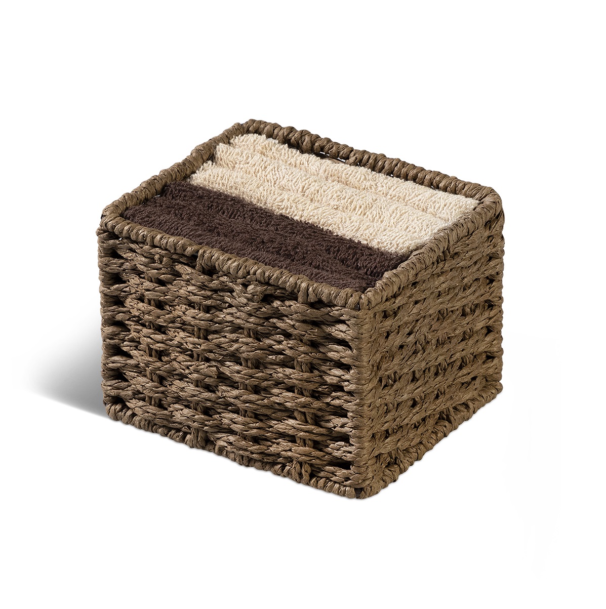 Комплект полотенец Daily by Togas Роттан коричневый-бежевый 30х30, 6 предметов